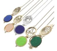 PLAFOPE Collana Diffusore di Oli Essenziali 5 Pezzi in Lega Ciondoli Magnetici Traforati, Stile Assortito, Funzionalità Purificante Aria e Design Unico Colore Colore Casuale Stili multipli