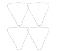 PLAFOPE Collana Girocollo da Donna in Lega Argento Brillante 4 Pezzi