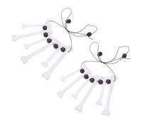 PLAFOPE Collana Halloween Osso Plastica 2 Pezzi, Girocollo Creativo Leggero | Feste e Relazioni Pubbliche, Tocco Confortevole sulla Pelle, Forma Osso, Stile Unico