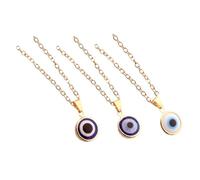 PLAFOPE Collana Occhio Turco 3 Pezzi in Lega Oro Regolabile Colore Casuale
