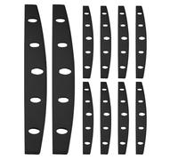PLAFOPE Copertura per Coltello da Cucina 20 Pezzi Nero in Materiale PP con Protezione Lama Curva per Barbecue e Uso Domestico