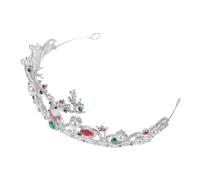 PLAFOPE Corna di Cervo Strass e Perle Finte Corona Rotonda per Capelli Accessori per Feste di Natale Capodanno e Halloween Realizzata in Lega Resistente e Leggera per Tiare da Regina
