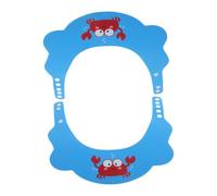 PLAFOPE Cuffia da Doccia per 2 Pezzi in Silicone e Pp, Protezione per Shampoo Regolabile, Facile da Usare, per Lavare i Chioma e Nuotare, Stile Cartoon Blu