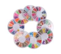 PLAFOPE di Patch Multifunzione a Tema 8 Scatole in Argilla Polimerica e Pratiche e Compleanni per Creazione DIY per Decorazione