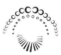 PLAFOPE Ear Gauges Ear Stretcher Expander in Acrilico Nero Set Leggero per Stretching Orecchie Misure Gauge 3mm-12mm per Principianti e Professionisti