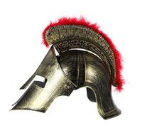 PLAFOPE Elmetto da Soldato Romano Antico in Plastica Oro, Facile da Indossare, Adatto a Eventi Cosplay e Feste a Tema Storico per Adulti