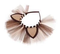 PLAFOPE Fascia e Decorativa per Chioma Design Leone in Garza Marrone Leggera per Feste e Performance Creative