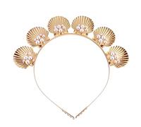 PLAFOPE Fascia Per Di in Metallo Dorato Con Conchiglia Fascia Decorativa Alla Moda Per Le Donne Per Il Tempo Libero E Le Vacanze