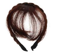 PLAFOPE Fascia per intrecciata con umani da donna, fascia per dall'aspetto naturale, fascia con frangia, treccia intrecciata, estensione per - chiaro