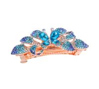 PLAFOPE Fermaglio Capelli Grande in Lega con Strass Blu Clip Elegante da Sposa e Accessorio Temperamento per Styling Femminile