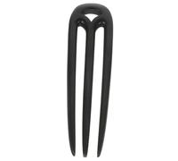 PLAFOPE Forcina Laterale in Legno Cinese a Tre Denti, Nero, Stile Elegante, per Chignon, Tiene e Decora, per Donne e Adolescenti