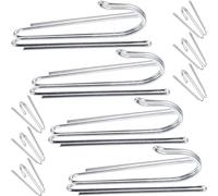 PLAFOPE Ganci per Tende Design Razionale e Leggero Supporto Flessibile 50 Pezzi in Acciaio Inossidabile Argento per Tende da Bagno per Uso Domestico