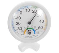 PLAFOPE Igrometro Analogico Th108 per Interni in Plastica Bianco Quadrante Chiaro e Design Moderno, Misuratore di Umidità e Temperatura ad Alta Precisione per Frigoriferi e Congelatori