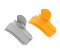 PLAFOPE Imbuto in Silicone Clip per Bordo Pentola 2 Pezzi, Resistente al Calore, per Pasta e Olio, Scolapasta Riutilizzabile, per Cucina Familiare Quotidiana