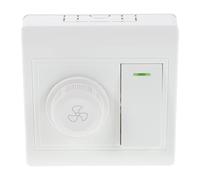 PLAFOPE Interruttore Combinato Ventilatore e Luce Montaggio Parete Controllo Rotativo Velocità Ventilatore Pannello Dual Control per Casa e Ufficio Soffitto Compatibile