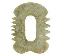 PLAFOPE Jade Scraping Board Naturale per Massaggio Gua Sha Strumento per Stimolare la Circolazione e Migliorare la Carnagione Scolpita e Lucidata per e