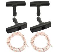 PLAFOPE Kit 2 Set Corda e Maniglia per Apertura Porte Garage e Scale Soffitta, Funzione di Rilascio Rapido con Materiale in Plastico per Accesso Sicuro