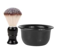 PLAFOPE Kit da Rasatura Maschile Pennello e Ciotola per Schiuma da Barba, Set Completo per Cura della Barba, Schiuma Ricca e Pulizia Profonda, per Rasatura Quotidiana e Maschile