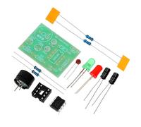 PLAFOPE Kit di Apprendimento Elettronico 3 Pezzi Circuito Timer 555 Ne555 Multivibratore Astabile LED Doppio Lampeggiante in Resina Epossidica per Scopi Educativi