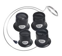 PLAFOPE Lente D’ingrandimento Fascia la Testa in Vetro e Metallo, Occhiali Ingrandenti per Gioielli e Orologi, Strumenti Professionali da Orologiaio per Riparazioni di Colore Casuale