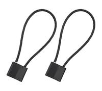 PLAFOPE Lucchetto a Cavo in Filo D'acciaio Nero 2 Pezzi per Manubrio e Portapacchi, Resistente All'usura, Sicurezza per Bicicletta e Casco, per Famiglia e Amici
