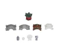 PLAFOPE Micro Paesaggi in Resina Ponte e Padiglione Set di 10 Pezzi per Decorazioni Miniature Realistiche, per Progetti di Micro Paesaggio Indoor e Acquari