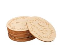 PLAFOPE Milestone discs dischi di legno per fotografia 14Pezzi Beige per fotografare neonato e piccoli ricordi commemorativi