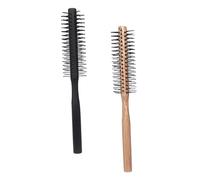 PLAFOPE Mini Spazzola Rotonda Per Lo Styling Dei Ricci 2 Pezzi Spazzola Per Da Donna Strumento Per Lo Styling Asciugatura Con Phon Pettine A in Legno Facile Da Usare