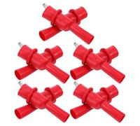 PLAFOPE Morsetti a Coccodrillo Elettrici Rossi, Set da 10 Pezzi, Clip Isolate per Test Multimetro, Morsetti a Molla per Fili Elettrici, Connessione Rapida per Manutenzione e Diagnostica