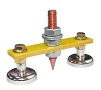 PLAFOPE Morsetto in Ferro Giallo di Messa a Terra Magnetico Forte per Saldatura con Connettore Hands-free per Riparazioni Professionali e Lavori di Carrozzeria