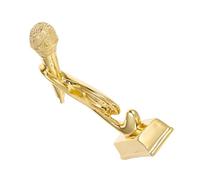 PLAFOPE Musicale Microfono Oro in Resina per, Premio Creativo per Concorso di e Decorazione Stanza