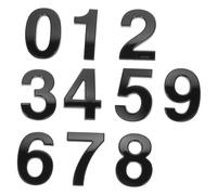 PLAFOPE Numeri Civici Autoadesivi Nero 10 Pezzi 10cm Numeri per Cassetta Postale e Appartamento in Plastica Abs Impermeabili per Hotel e Ufficio