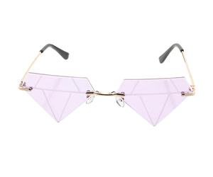 PLAFOPE Occhiali da Sole a Forma di Diamante Irregolare senza Montatura PC Resistente, Non Si Deforma Né Scolorisce per Donna per Feste e Party