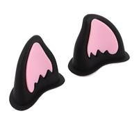 PLAFOPE Orecchie da Volpe per Casco Moto in Pp Nero e Rosa, Decorazioni Resistenti e Facili da Installare, Accessori Unici per Caschi da Motociclista e Sci