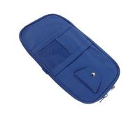 PLAFOPE Organizer Parasole Auto Multi-tasca in PU Blu Custodia Pieghevole per Occhiali da Sole Porta Documenti e Ricevute per Suv Camion e Auto Protezione Interna Parasole