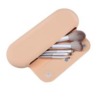 PLAFOPE Organizer Per Pennelli Da Trucco in Silicone Chiusura Magnetica, Custodia Portatile Compatta Per Cosmesi Da Viaggio, Borsa Porta Attrezzi Per Make-up Professionale