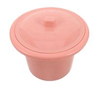 PLAFOPE Orinatoio Portatile Unisex con Coperchio Rosa Secchio per Vasino da Comodino in Plastica Resistente Vaso da Toilette Antiodore per Adulti Manico Ergonomico e Riutilizzabile