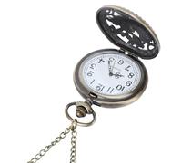 PLAFOPE Orologio da Tasca Vintage Quadrante Numeri Arabi, Design a Collana in Quarzo e Lega, Stile Retrò Creativo, Regalo come Piccolo Pensiero