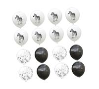 PLAFOPE Palloncini Zebra e Paillette in Lattice Resistente per Decorazioni Compleanno e Festa Include Zebra e Brillanti per Party e Shower