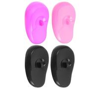 PLAFOPE Paraorecchie per Tinture per Chioma in Silicone, 4 Pezzi Multicolore, Riutilizzabili e Resistenti per Saloni di Bellezza, Protezione Auricolare Contro Calore e Prodotti Chimici