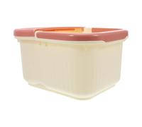 PLAFOPE Pedicure Spa Bucket Beige con Copertura Semitransparente Vasca per Pediluvio Riscaldante in Plastica Massaggiatore per Piedi con Stimolazione Agopuntura Secchio per Bagno e Cura