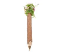 PLAFOPE Penna a Sfera in Legno con Punta Media 0,7 Mm e Parte Superiore in Cristallo Naturale, Design Corteccia D’albero Unico, Strumento di Scrittura Artigianale per Studenti e Firma