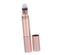 PLAFOPE Pennello Doppio Retrattile per e Correttore Setole Morbide per Applicazione Uniforme Contouring e Copertura Occhiaie Design Rosa Oro