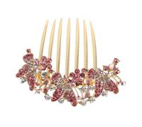 PLAFOPE Pettine Laterale con Strass per Capelli Accessorio Versatile per Acconciature Eleganti e Casual Compatibile con Raccolti e Frangia per Matrimoni e Feste