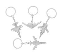 PLAFOPE Portachiavi Aereo da Guerra 4 Pezzi in Lega Ciondoli Piccoli e Leggeri per Auto Zaini e Borse Portachiavi Pendenti Decorativi Multiuso per Accessori Uomo