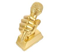 PLAFOPE Premio Musicale in Resina Microfono Dorato, Leggero e Superficie Liscia, Come Riconoscimento per Concorso Decorativo