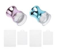 PLAFOPE Raschiatore per Unghie per Nail Art in Silicone e Abs Facile da Usare per Ottenere Stampe Precise, Set per Accessori Manicure
