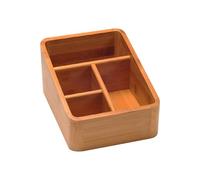 PLAFOPE Scatola per Cancelleria Sicuro e Naturale in Bambù Design Creativo e Angoli Arrotondati, Organizer per Cosmetici come Stationery Box da Scrivania