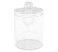 PLAFOPE Scatola Tamponi Trasparente con Ermetico Organizer Rotondo in Resistente per Cosmetici Gioielli e Piccoli Oggetti Compatta e Antipolvere per Bagno e Viaggi
