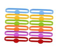 PLAFOPE Segna Bicchieri Forma ad Anello in Silicone Riutilizzabile 12 Pezzi Resistente e Non Sbiadisce Colore Casuale per Riconoscere Calici da Festa per Feste e Bar
